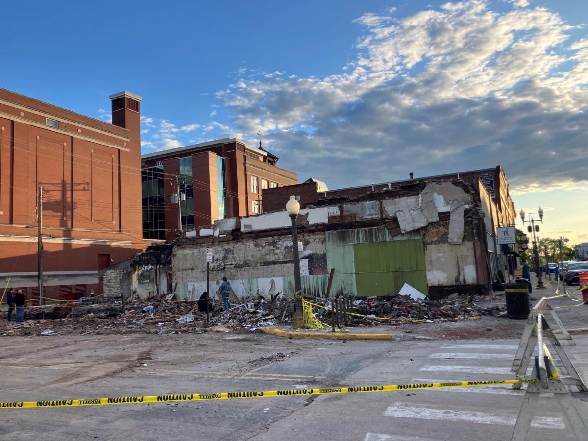 Fire clean-up scene Thurs evening May 22