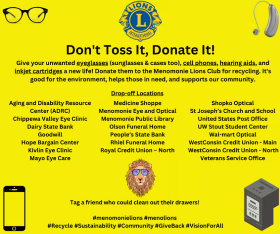 Don’t Toss It - Donate it!