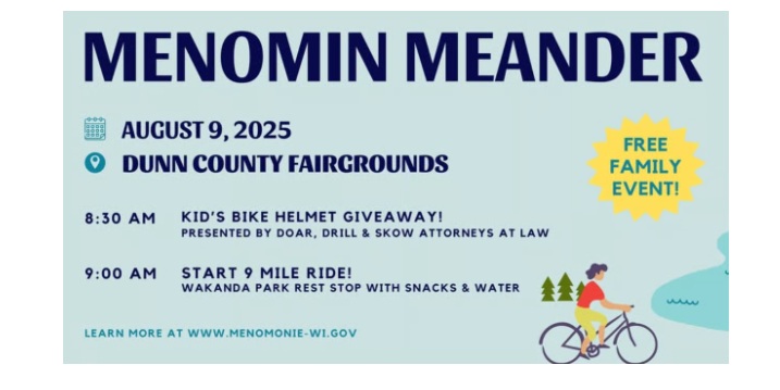 Family Friendly ‘Menomin Meander’ Bike Ride Includes Helmet Giveaway