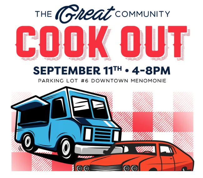 Downtown Menomonie’s Annual Community Cook Out Thurs Sept 11