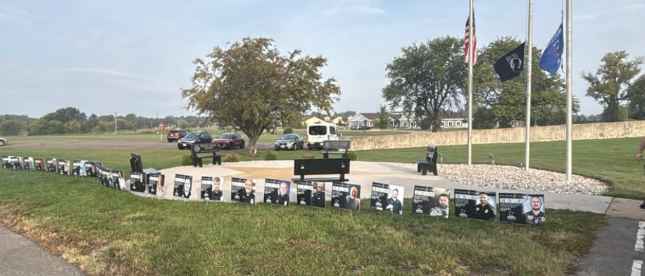 The Invisible Wounds Project (Suicide Awareness Ride) made a stop at the Government Center on the morning of Sept 12.      Photo: Dunn County Facebook page