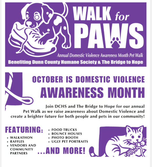Annual Walk for Paws during Domestic Violence Awareness Month