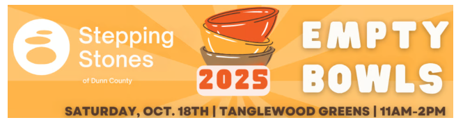 Annual Empty Bowls Fundraiser for Stepping Stones this Saturday