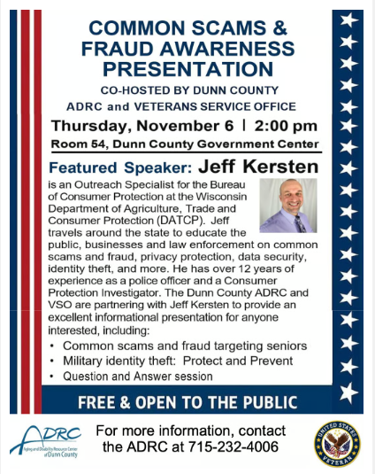 Free Presentation on Common Scams and Fraud