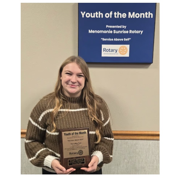 Sunrise Rotary Honors MHS Student Maggie Winsand as November Youth of the Month
