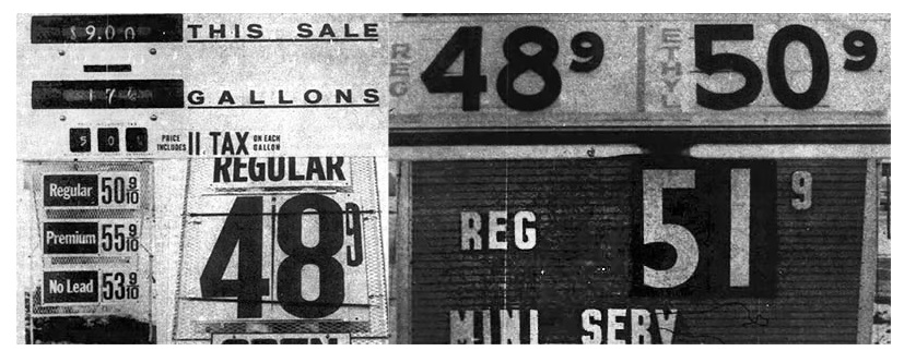 A gas war is raging in Menomonie as the above advertisements indicate. The war reportedly started when a self-service station dropped its price to 48.9 and another self-service outlet met that price. The report says it is the policy of one station to remain two cents above the self-service stations which caused it to drop its price to 50.9. That station’s neighbors followed suit and the war spread throughout the community. Regular gas sold in the approximate 54.9 to 59.9 range before the war started. Staff Photo: Dan Loonstra