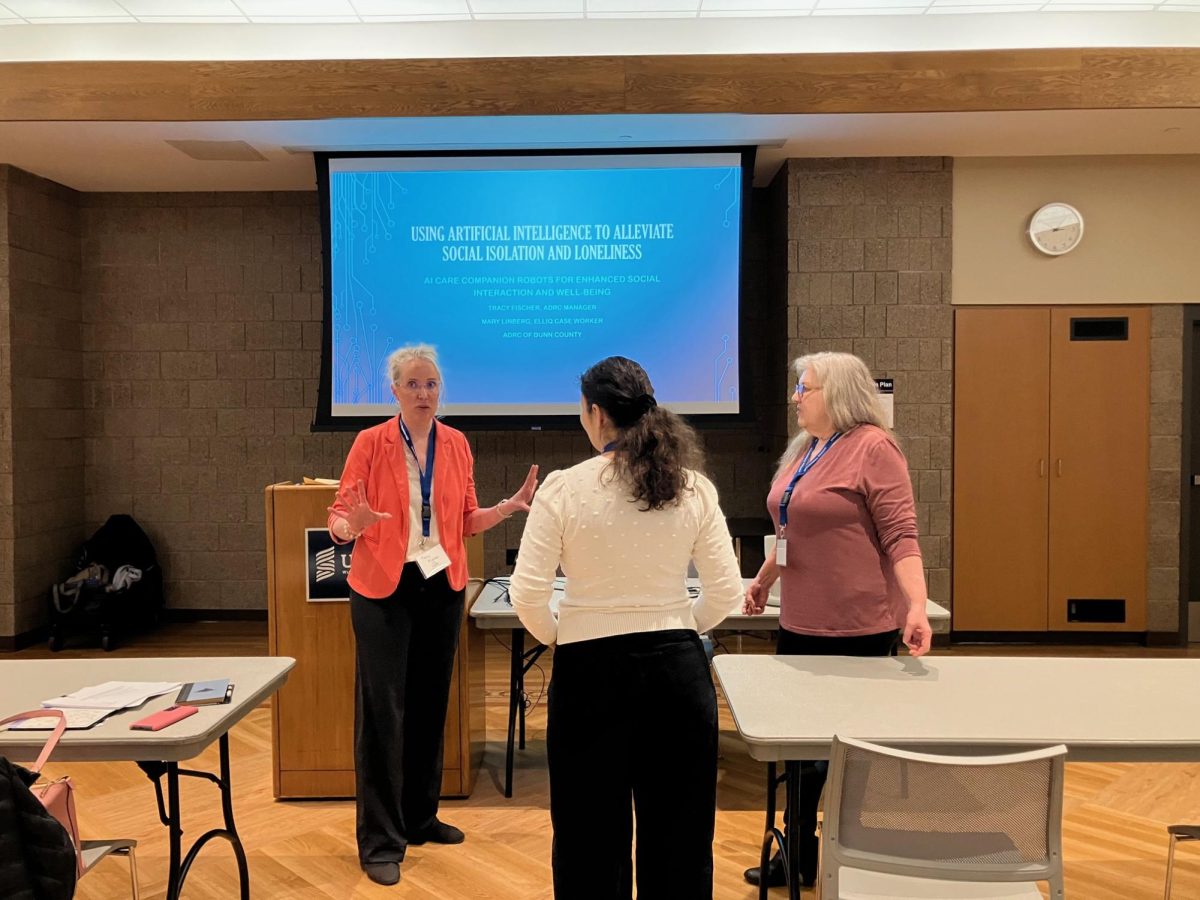 Dunn County ADRC staff share participants’ experiences so far with project.  Staff photo