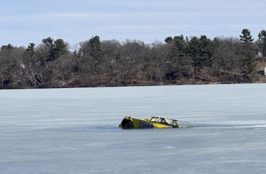 Lions Club:  Car on the Ice Winners & Easter Egg Hunt