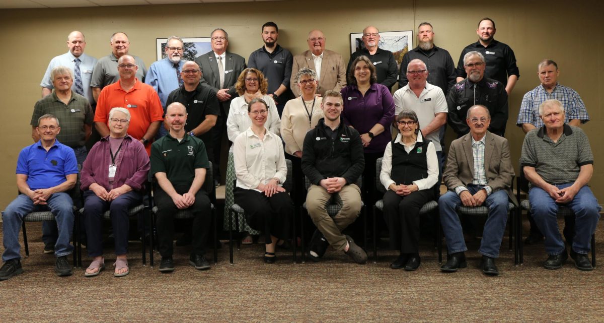 The 2026 Dunn County Board of Supervisors took office in April following the spring election.  Pictured L to R Row 1: M. Kneer, A. Welsch, A. Hagen, M. Berrier, S. Berndt, B. Lyon, T. Wagner, G. Bjork. Row 2: R. Bauer, R. Prochnow, K. McCullough, S. Stori, D. Morehouse, M. Bachand, A. Kelly, J. Wurtzler, R. Score. Row 3: D. Styer, T. Lauffer, T. Lienau, G. Stene, S. Thompson, G. Bjork, M. Thomas, D, Shackleton, L. Wilsey. Not pictured: C. Gentz, T. Gilbert, D. Gjeston. Contributed photo.