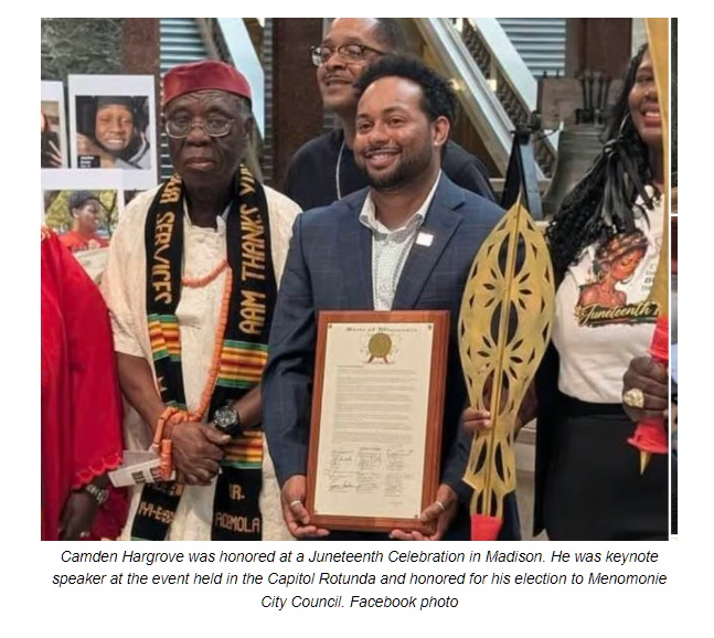 Camden Hargrove Honored at Juneteenth Event in Madison