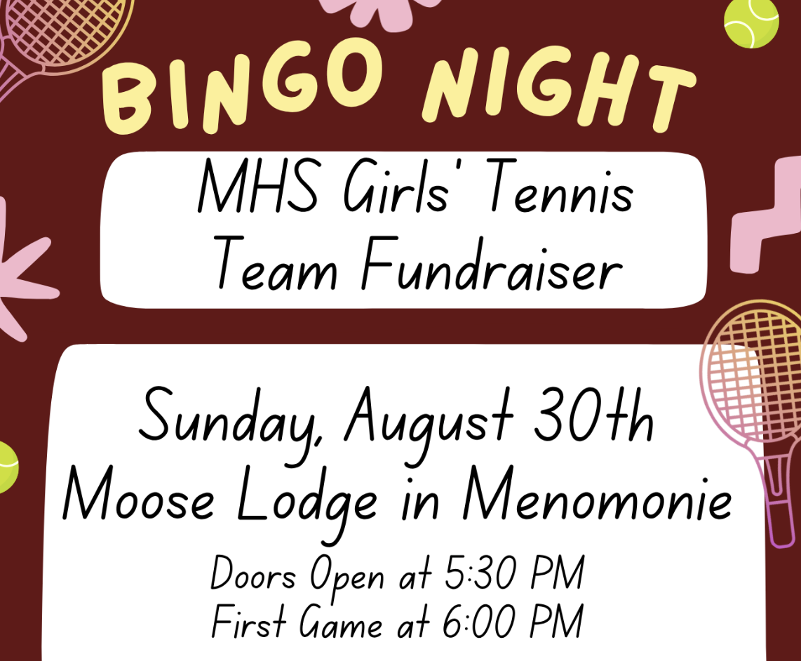 MHS Girls Tennis Fundraiser: Bingo Night Aug 30
