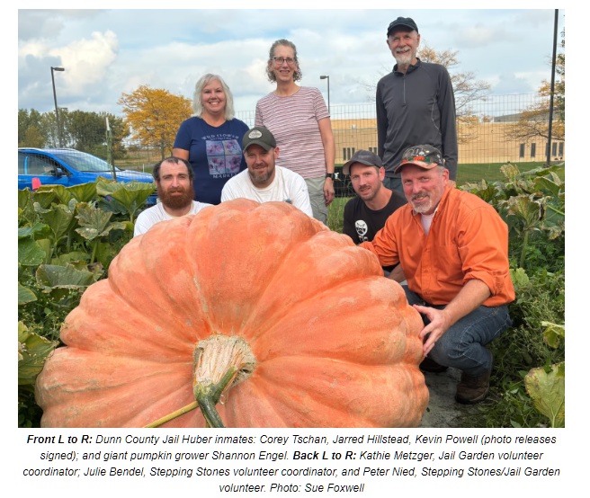 MABEL: Giant Pumpkin Project Takes Root at Dunn County Jail Garden